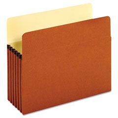 Globe-Weis Bulk File Pockets, 5 1/4" Expansion, Letter, Redrope, 50/BX GLW63234B