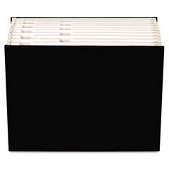 Globe-Weis Case File, 12 Pocket, 3/4" exp., Letter, Black, 1/ea GLW20530