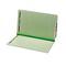 Globe-Weis End Tab Folders, Two Fasteners, One Inch Expansion, Legal, Green, 25/Box GLW47705