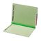 Globe-Weis End Tab Folders, Two Fasteners, One Inch Expansion, Letter, Green, 25/Box GLW44705