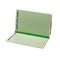 Globe-Weis End Tab Folders, Two Fasteners, Two Inch Expansion, Legal, Green, 25/Box GLW47715