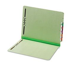 Globe-Weis End Tab Folders, Two Fasteners, Two Inch Expansion, Letter, Green, 25/Box GLW44715