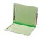 Globe-Weis End Tab Folders, Two Fasteners, Two Inch Expansion, Letter, Green, 25/Box GLW44715