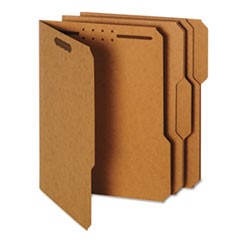 Globe-Weis Folder, 2 Fasteners, 1/3 Cut, Top Tab, Letter, 17 Point, Kraft, 50/Box GLW1483717PT