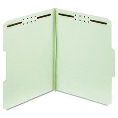 Globe-Weis Folders, Three Inch Expansion, Two Fasteners, 1/3 Cut, Letter, Green, 25/Box GLW24944