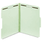 Globe-Weis Folders, Three Inch Expansion, Two Fasteners, 1/3 Cut, Letter, Green, 25/Box GLW24944