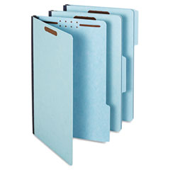 Globe-Weis Folders, Two Inch Expansion, Two Fasteners, 1/3 Cut, Legal, Light Blue, 25/Box GLW61552