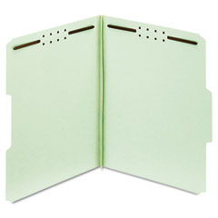 Globe-Weis Folders, Two Inch Expansion, Two Fasteners, 1/3 Cut, Letter, Green, 25/Box GLW24934