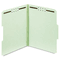Globe-Weis Folders, Two Inch Expansion, Two Fasteners, 1/3 Cut, Letter, Green, 25/Box GLW24934