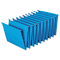 Globe-Weis Hanging Accordion Folders, Letter Size, Blue, Two Sets/Box GLWHF20BLU