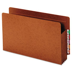 Globe-Weis Heavy-Duty Expanding File Pocket, End Tab, 3 1/2 Inch, Legal, Brown, 10/Box GLW64780