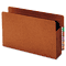 Globe-Weis Heavy-Duty Expanding File Pocket, End Tab, 3 1/2 Inch, Legal, Brown, 10/Box GLW64780