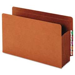 Globe-Weis Heavy-Duty Expanding File Pocket, End Tab, 5 1/4 Inch, Legal, Brown, 10/Box GLW64790