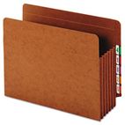 Globe-Weis Heavy-Duty Expanding File Pocket, End Tab, 5 1/4 Inch, Letter, Brown, 10/Box GLW63790
