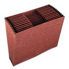 Globe-Weis Jan-Dec Accordion Open File, 12 Pockets, 1/3 Tab, Letha Tone, Letter, Brown GLWR217MHD