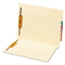 Globe-Weis Manila End Tab Folder, Two Fasteners, Straight Tab, Letter, 50/Box GLW44115