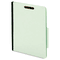 Globe-Weis Pressboard Classification Folders, 8 Fasteners, 2/5 Cut, Letter, Green, 10/Box GLW24091