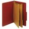 Globe-Weis Pressboard Classification Folders, Six Fasteners, 2/5 Cut, Legal, Red, 10/Box GLW29075