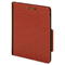 Globe-Weis Pressboard Classification Folders, Six Fasteners, 2/5 Cut, Letter, Red, 10/Box GLW24075