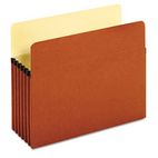 Globe-Weis Standard File Pockets, Redrope, 5 1/4 Inch Expansion, Letter, Brown, 10/Box GLW63234