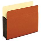 Globe-Weis Standard File Pockets, Tyvek, 3 1/2 Inch expansion, Letter, Brown, 10/Box GLW63264