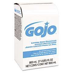 GOJO Lotion Skin Cleanser Refill, Pleasant, Liquid, 800ml Bag, 12/Carton GOJ911212CT