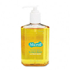 GOJO MICRELL Antibacterial Lotion Soap, Unscented Liquid, 8 oz Pump GOJ975212EA