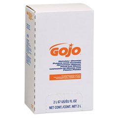 GOJO NATURAL ORANGE Pumice Hand Cleaner Refill, Citrus Scent, 2000 mL, 4/Carton GOJ7255