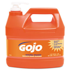 GOJO NATURAL ORANGE Smooth Hand Cleaner, 1 gal, Pump Dispenser,Citrus Scent, 4/Carton GOJ094504