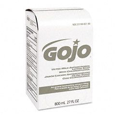 GOJO Ultra Mild Lotion Soap w/Chloroxylenol Refill, Lightly Scented,800-ml, 12/Ctn GOJ921212CT