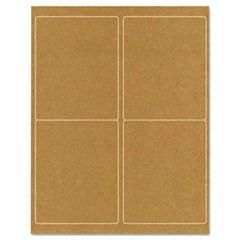 Guided Brown Kraft Printer Labels, 4 x 5, Permanent Adhesive, 100/Pack GDP00092
