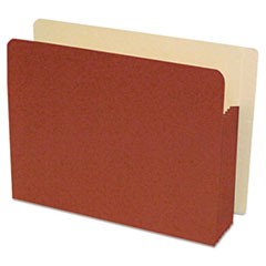 Gussco End Tab File Pocket, Letter, 4" Exp, Redrope GUS75114