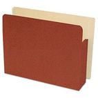 Gussco End Tab File Pocket, Letter, 4" Exp, Redrope GUS75114