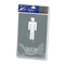 Headline Sign ADA Sign, Men Restroom Symbol w/Tactile Graphic, Molded Plastic, 6 x 9, Gray USS4817