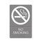 Headline Sign ADA Sign, No Smoking Symbol w/Tactile Graphic, Molded Plastic, 6 x 9, Gray USS4813