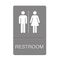 Headline Sign ADA Sign, Restroom Symbol Tactile Graphic, Molded Plastic, 6 x 9, Gray USS4812