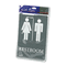 Headline Sign ADA Sign, Restroom Symbol Tactile Graphic, Molded Plastic, 6 x 9, Gray USS4812