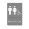 Headline Sign ADA Sign, Restroom/Wheelchair Accessible Tactile Symbol, Molded Plastic, 6 x 9 USS4811