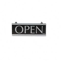 Headline Sign Century Series Reversible Open/Closed Sign, w/Suction Mount, 13 x 5, Black USS4246