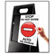 Headline Sign Floor Tent Sign, Doublesided, Plastic, 10 1/2 x 25 1/2, Black USS5694