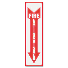 Headline Sign Glow In The Dark Sign, 4 x 13, Red Glow, Fire Extinguisher USS4793
