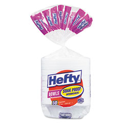 Hefty Soak Proof Foam Bowls, 12 oz, 50 Bowls/Pack PCTD25012