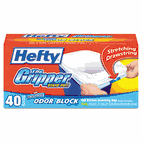 Hefty The Gripper Tall Kitchen Bags, Drawstring, 13 gal, .9mil, White, 40/Box PCTE82849