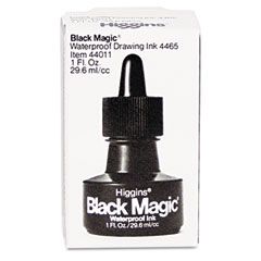 Higgins Higgins Black Magic Waterproof Ink, Black, 1 oz Bottle HIG44011