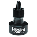 Higgins Higgins Waterproof India Ink for Art/Technical Pens, Black, 1 oz Bottle HIG44201