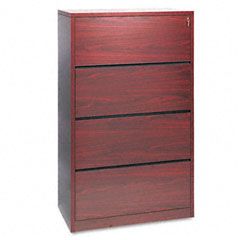 HON 10500 Series Four-Drawer Lateral File, 36w x 20d x 59-1/8h, Mahogany HON10516NN