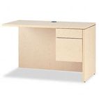 HON 10500 Series L Workstation Return, 3/4 Height Right Ped, 48w x 24d, Nat Maple HON10515RDD
