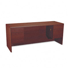 HON 10700 Kneespace Credenza, 3/4 Height Pedestals, 72w x 24d x 29-1/2h, Mahogany HON10743NN