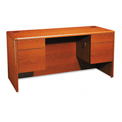 HON 10700 Kneespace Credenza, 3/4-Pedestals, 60w x 24d x 29-1/2h, Henna Cherry HON10765JJ