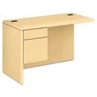 HON 10700 "L" Workstation Return, 3/4 Height Left Pedestal, 48w x 24d, Natural Maple HON10716LDD